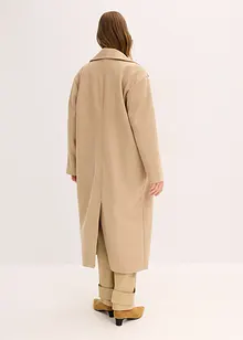 Lange oversized jas in wollen look, bonprix