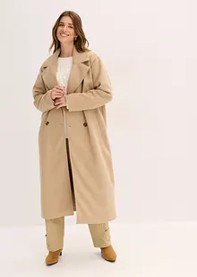 Lange oversized jas in wollen look, bonprix