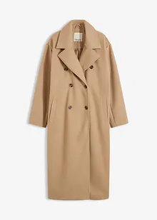 Lange oversized jas in wollen look, bonprix