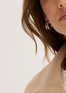 Lange oversized jas in wollen look, bonprix