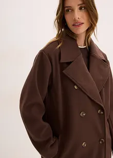 Lange oversized jas in wollen look, bonprix