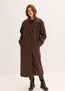 Lange oversized jas in wollen look, bonprix