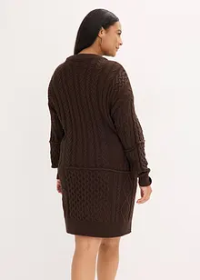 Gebreide jurk met kabelpatroon, bonprix
