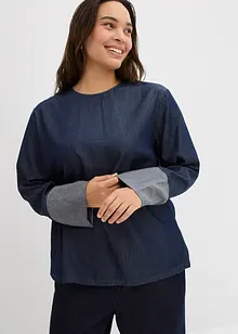 Spijkerblouse met wijde mouwen, bonprix