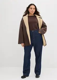 Long straight jeans van biologisch katoen, high waist, bonprix