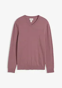 Fijn gebreide trui met V-hals, bonprix