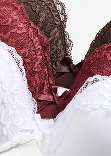 Voorgevormde beugel bh met gerecycled polyamide (set van 3), bonprix