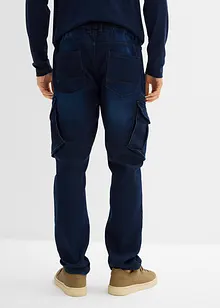Regular fit sweat jeans met cargozakken, straight, bonprix