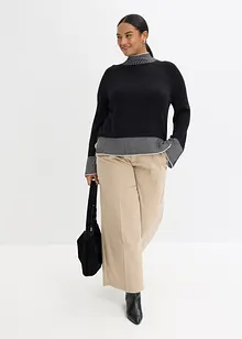 Trui met opstaande kraag en kasjmier, bonprix