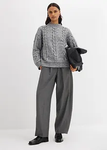 Grof gebreide trui met vlechtpatroon, bonprix