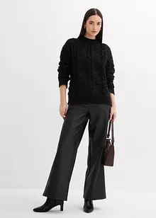 Grof gebreide trui met vlechtpatroon, bonprix