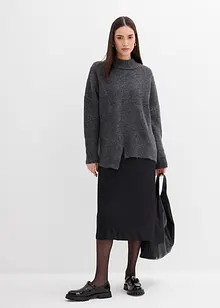 Trui met wol en een asymmetrische onderkant, bonprix