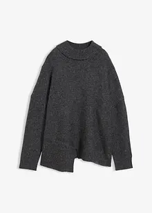 Trui met wol en een asymmetrische onderkant, bonprix