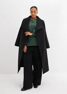 Sweater van biologisch katoen met gebreide polokraag, bonprix