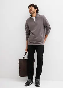 Sweater van biologisch katoen met rechte onderrand en praktische zakken, bonprix