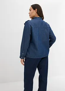 Spijkerblouse met volants, van katoen, bonprix