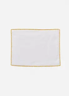Placemats van biologisch katoen met glanzend borduursel (set van 2), bonprix