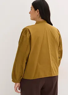 Blouse van katoen met details van kant, bonprix