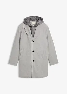 Lange 2-in-1 blazerjas met uitneembare capuchon, bonprix