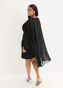 Mini jurk met cape van prachtig chiffon, bonprix