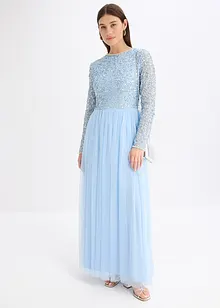 Maxi jurk met geborduurde pailletten, bonprix