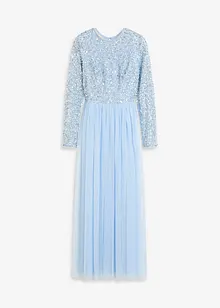 Maxi jurk met geborduurde pailletten, bonprix