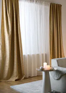 Batist gordijn met glans, ook verkrijgbaar in extra lange uitvoering (1 stuk), bonprix