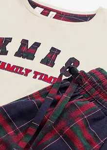 Pyjama met flanellen broek en cadeautasje, bonprix