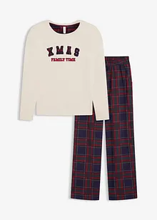 Pyjama met flanellen broek en cadeautasje, bonprix