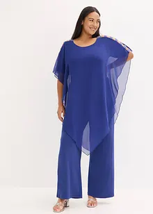 Jumpsuit met overgooier van fijn chiffon, bonprix