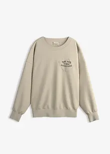 Oversized sweater in een zachte katoenmix, bonprix