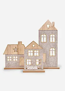 Decoratieve LED-huisjes (set van 3), bonprix