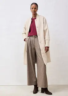 Lange winterjas met gebreide strook, bonprix