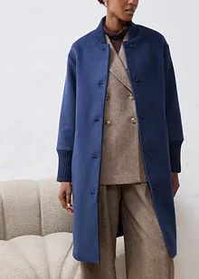 Lange winterjas met gebreide strook, bonprix