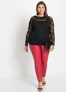 Kanten shirt met lange mouwen, bonprix