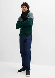 onderhoudsvriendelijke trui met ronde hals in colourblocking-design, bonprix