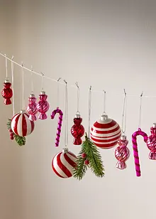Kerstballen in bonbon vorm (set van 3), bonprix