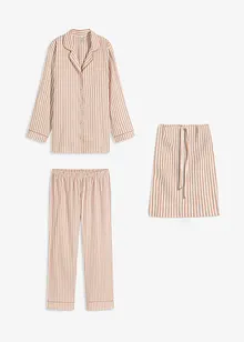 Geweven pyjama van flanel met cadeautasje (3-dlg. set), bonprix
