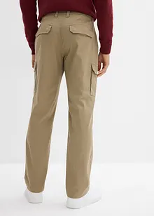 Regular fit stretch cargo thermobroek, straight, bonprix