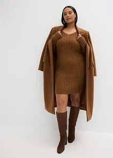 Gebreide jurk met kabelpatroon, bonprix