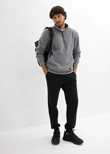 Fleece trui met opstaande kraag, bonprix