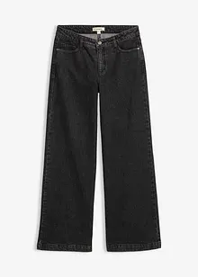 Wide leg jeans, mid waist, full length, bonprix