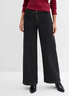 Wide leg jeans, mid waist, full length, bonprix