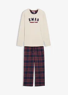 Pyjama met flanellen broek van zacht katoen en geschenktasje, bonprix