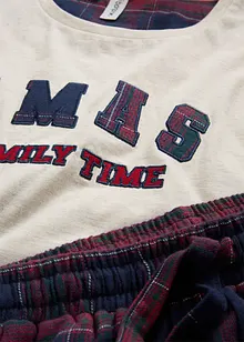 Pyjama met flanellen broek van zacht katoen en geschenktasje, bonprix