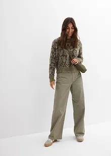 Grof gebreide trui van zacht verengaren, bonprix