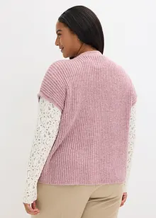 Mouwloos vest met decoratieve knopen, bonprix