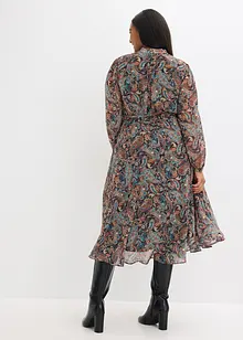 Chiffon jurk met paisley dessin, bonprix