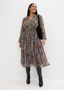 Chiffon jurk met paisley dessin, bonprix