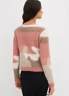 Fijngebreid vest met colorblocking en knoopsluiting, bonprix